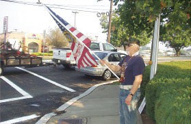 Rocky DeNardo on the corner of Fayette and Convery *Photo by Joe Bayona