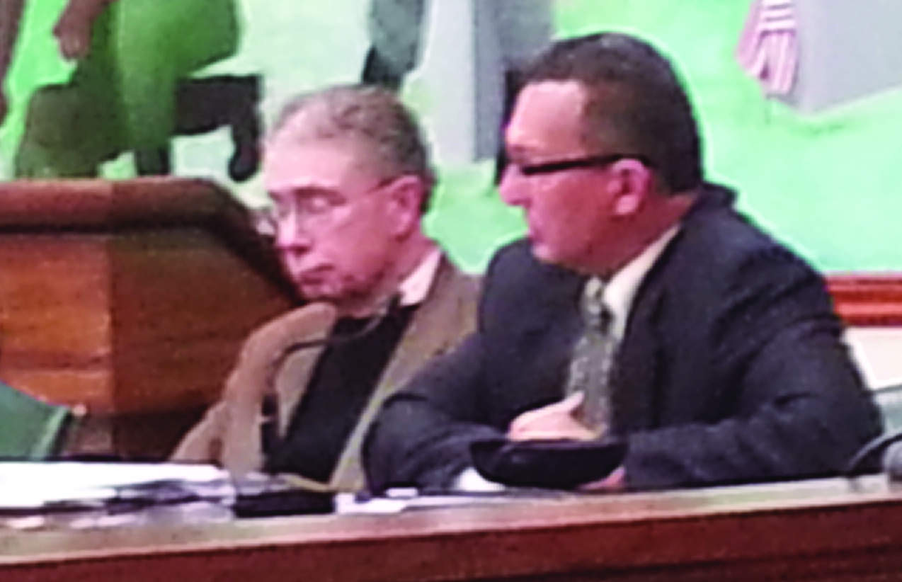 Business Administrator Greg Fehrenbach and Luis Perez Jimenez Director of Operations at the at the USAPA (Utility Service Associ- ates Perth Amboy) Middlesex Water Company *Photo by Carolyn Maxwell