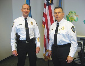 Police Chief Darren Lavigne (R) and Captain Joseph Matarangolo (L) Photo by Katherine Massopust