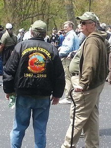 Vietnam Veterans reminisce. * Photo by Carolyn Maxwell
