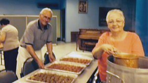 Jerry Stampiglia & Connie Hudanish prepare food for the festival.