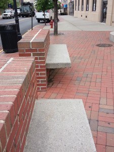 Five Corners Cement Benches