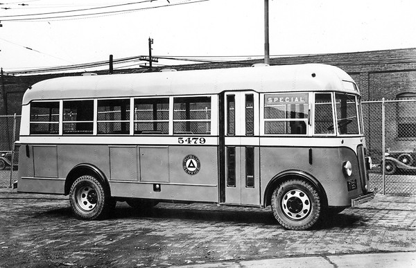 This Public Service bus #5479 was built in 1936. Two vintage buses of this model survive in collections of the Transportation Heritage Park. *Photo Courtesy of Bill McKelvey