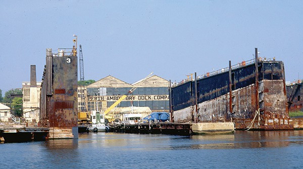 PERTH AMBOY - Perth Amboy Dry Dock Company. This photo was taken on September 16, 1995. *Photo Courtesy of Michael Keller This Photo was restored under a grant for the Kearny Cottage Archiving project by the Middlesex Cultural and Heritage Commission.