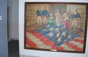 Mary Pickersgill sews the American Flag *Photos by Paul W. Wang