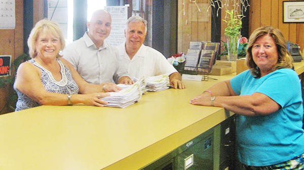 Council Candidates Ana Mascenik, Jelmin Caba and Fernando Gonzalez hand in their petitions to City Clerk Elaine Jasko. *Photos by Paul W. Wang