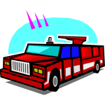 Fire truck. Illustration by the Amboy Guardian.