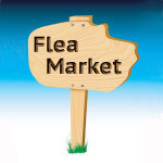 Flea Market wood sign