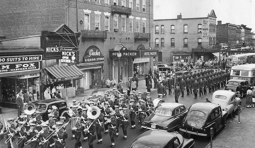 Parade on Smith Street, Perth Amboy, circa 1940s