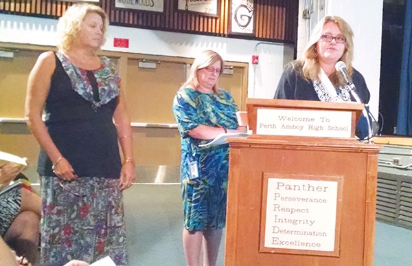 Board Certified Teachers give a presentation on National Board Certification (L to R) Stacy Lemongelli, NBCT Mentor and Consultant, Elisabete Mazzeo, NBCT and Lynn Audet, NBCT *Photos by Katherine Massopust