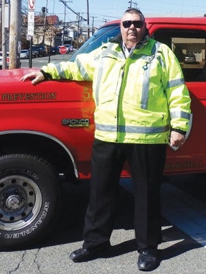 Firefighter and Police Officer Gerald “Bear” Celecki at the SAFD 125th Anniversary Parade 10/3/15 He was Chief of the Middlesex County Fire-Police *Photo by SAFD