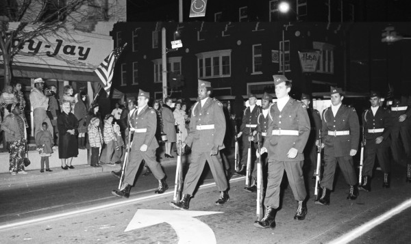 PERTH AMBOY - Veterans march down Smith Street 1950’s. Other two photos are close-ups to allow easier facial recognition. *Photo Courtesy of Perth Amboy Free Public Library This Photo was restored under a grant for the Kearny Cottage Archiving project by the Middlesex Cultural and Heritage Commission