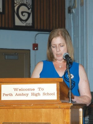 Perth Amboy AFT President Pat Paradiso