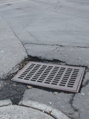 Gutter on Madison Avenue and Market Street