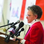Assemblywoman Mila Jasey, D-27, speaks at an announcement event Tuesday morning at Clifton School #17 in Clifton N.J. regarding legislation she introduced to expand New Jersey’s high-quality, publicly-funded preschool program to more NJ district. 