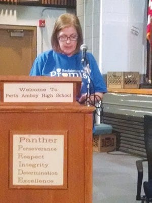 Perth Amboy AFT President Pat Paradiso