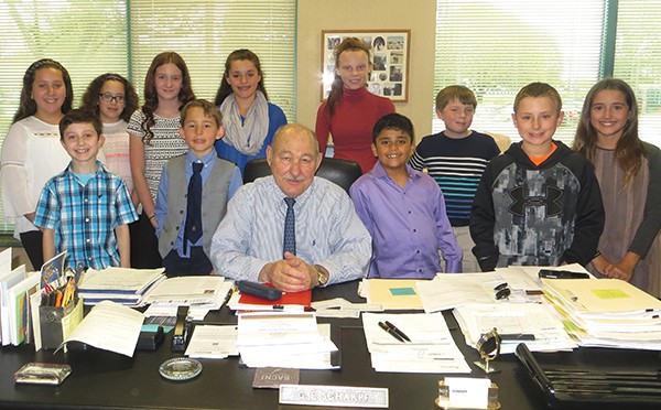 SOUTH AMBOY - Take our Daughters and Sons to Amboy. Amboy Bank president George E. Scharpf welcomes employees' children to his office for bring your daughters and sons to work day. The children of the employees in the Administration building were treated to breakfast, lunch and a day of activities that focused on learning about banking and even got to interview an Executive for a job. Amboy Bank has 22 branches in Middlesex and Monmouth counties. Founded in 1888, Amboy has been voted “Best Bank in Central Jersey” for 18 years in a row.