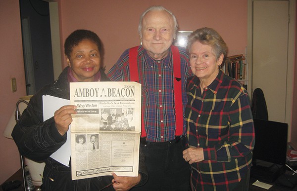 Peter Book presents the First Issue of the Amboy Beacon where Book first wrote letters to the editor *Photo by Katherine Massopust