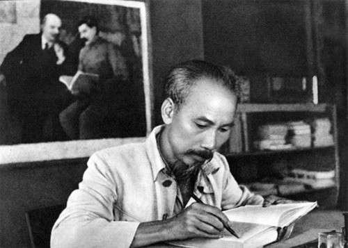 Ho Chi Minh around the time he developed a communist nationalist and Indochinese party at the outset of World War II. He called his party Viet Minh.