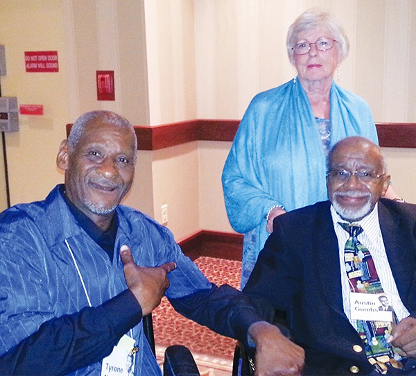 David Tyrone Nelson with Cherrill Garoniak and on of his teachers, Austin Gumbs at Tyrone’s 50th Class Reunion (PAHS Class of 1964) (Photo taken: 7/12/14) *Photos by Carolyn Maxwell