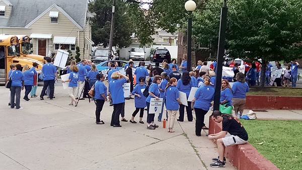 Teachers Demonstrate in front of PAHS before the 6/16/16 Board of Education Meeting *Photos by Katherine Massopust