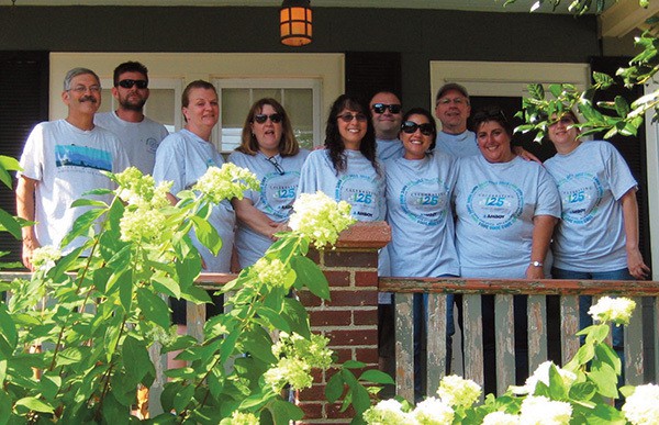 News Release SOUTH AMBOY - As part of the Coastal Habitat for Humanity project, Amboy Bank employees helped restore a Neptune City home. Pictured from left to right: Habitat regular volunteers John and Ed followed by Amboy employees: Annelie Kulcsar, Cheryl Bonczek, Gloria Dumm, Joseph Indiviglio, Lisa Lewis, Stanley Koreyva, Theresa Geraci, and June Godenich. Amboy Employees spent the day at the painting the exterior of the home. Amboy Bank has 22 offices in Middlesex and Monmouth Counties.
