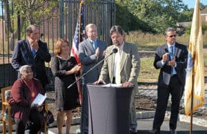 PERTH AMBOY - New Jersey Schools Development Authority (SDA) Chief Executive Officer Charles McKenna announces the finalization of the purchase of the former Delaney Homes Property for the building of a new High School *Photos by Paul W. Wang