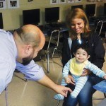 Teacher Joe Polidura hits it off with a potential future student