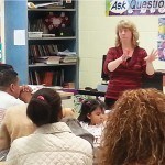 Parents are taught how to help the children at home that are struggling at reading.