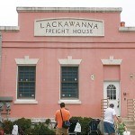 The old Lackawanna Freight House stands on the grounds of the festival.
