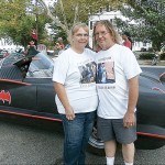 Bill and Linda Kaleta owners of the Batmobile, a 1966 Chrysler 300 used in the Batman series for fight scenes and exits from the Batcave.