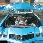 Custom hood on a 1981 Z28 Camaro