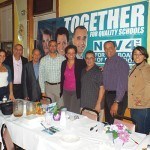 Nunez, Tejada and Rodriguez pose for a photo with supporters