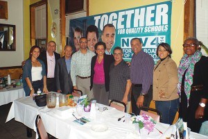 Nunez, Tejada and Rodriguez pose for a photo with supporters