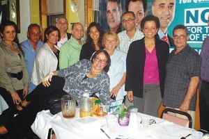 Leslie Dominguez-Rodriguez poses with the candidates