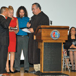 Joel Pabon is sworn in by Judge Peter Jimenez, Jr.