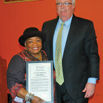 Mayor John McCormack gives thanks from Woodbridge