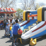 Kids shoot some hoops.
