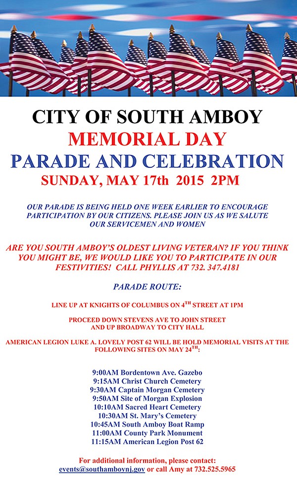 South Amboy Memorial Day Parade & Celebration, May 17 The Amboy Guardian