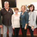 Pictured left to right. S.A. Historical Society Treasurer Joe Coakley, V.P. George Fuller, Pres. Mary Szaro, Guest Speaker Joanne Hamilton Rajoppi, Sec. Holly Hughes Horning, and Mayor Fred Henry.